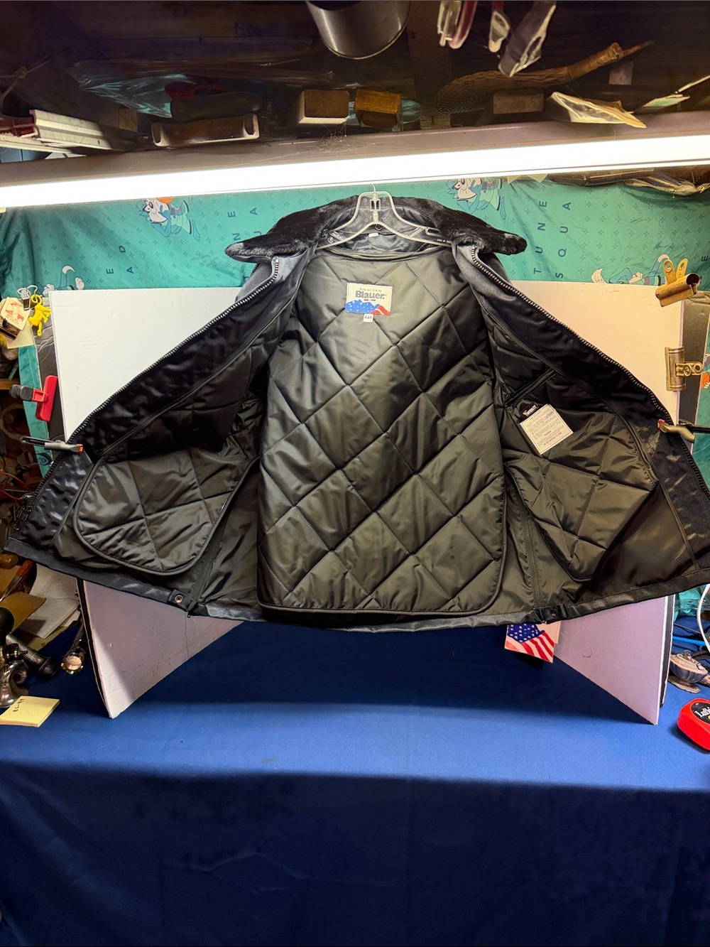 Blauer Men's Black Jacket And Liner with Faux Fur Collar. Size 44R. New Tags. - Picture 14 of 16